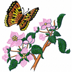 Butterfly Embroidery Design 1